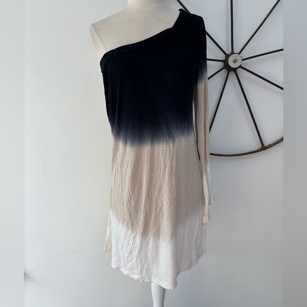 YFB young fabulous and Broke one shoulder ombré tie dye mini dress M